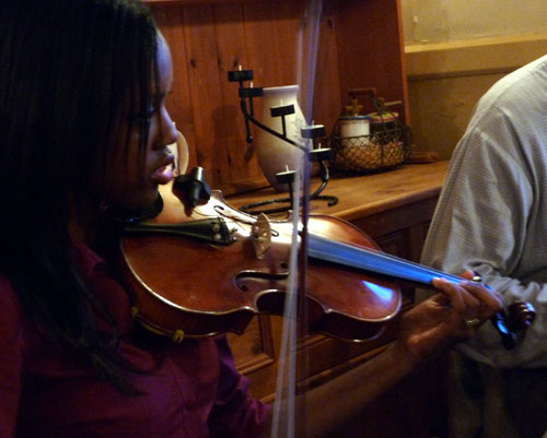 Serena at the Celtic Session, The George, Molash, 2009-07-15