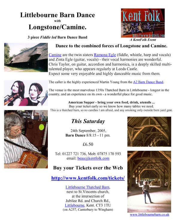 2005-09-24 Littlebourne Barn Autumn Dance poster