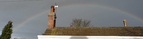 Rainbow at Kevin Smith's funeral