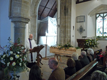 Kevin Smith's funeral in Ash Church, Kent.