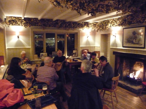 The Celtic Session gets a warm welcome at the Yew Tree, Barfreston.